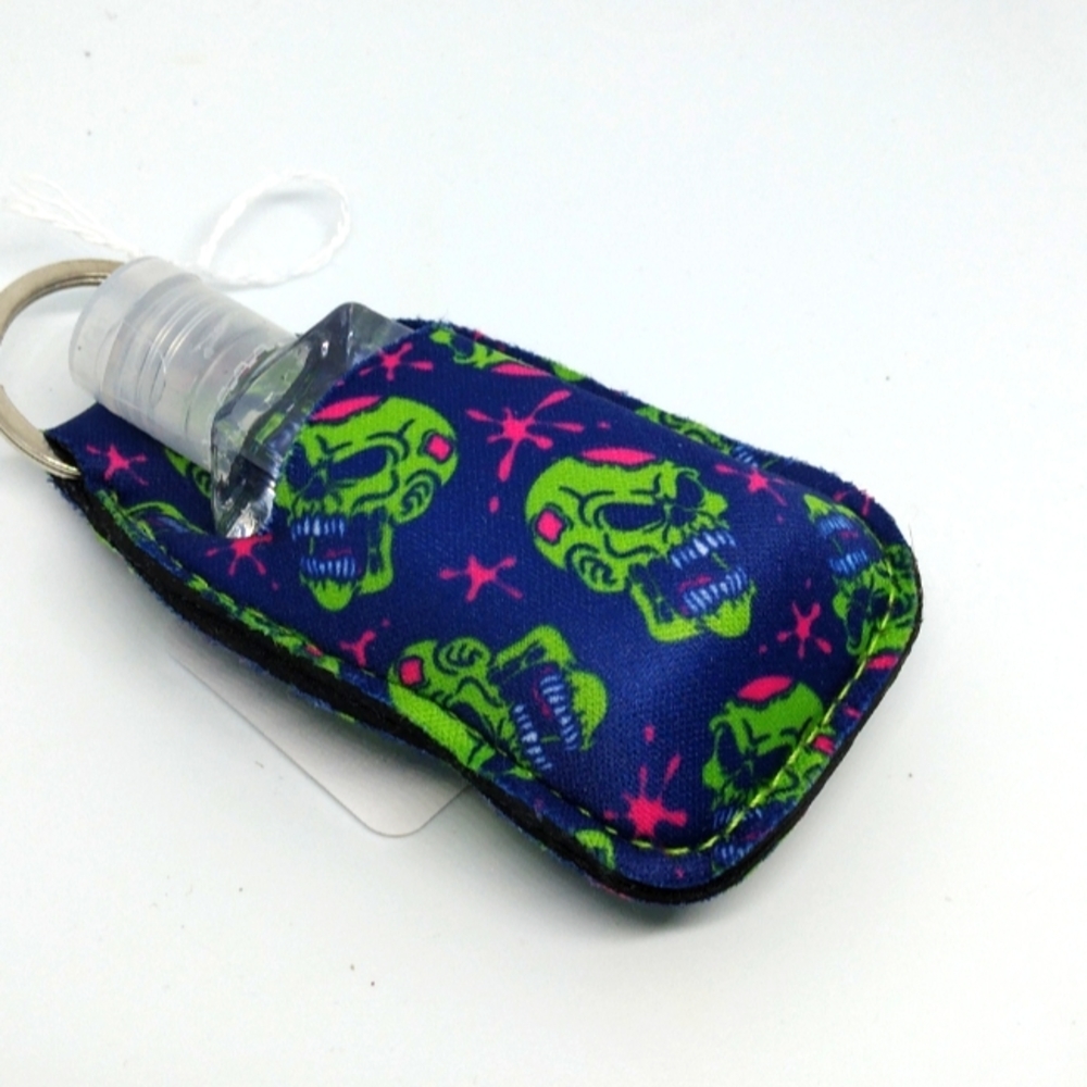 Sugar skull sanitizer keychain